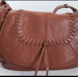LUCKY brand leather purse BOHO vintage cowgirl hip